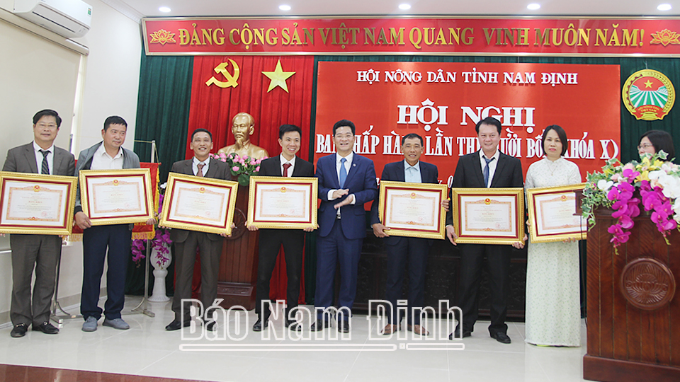 Thừa ủy quyền, đồng chí Trần Anh Dũng, Ủy viên Ban TVTU, Phó Chủ tịch Thường trực UBND tỉnh trao Bằng khen của Thủ tướng Chính phủ cho 7 cá nhân có thành tích xuất sắc.