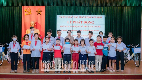 Thành phố Nam Định 
chăm lo thế hệ măng non