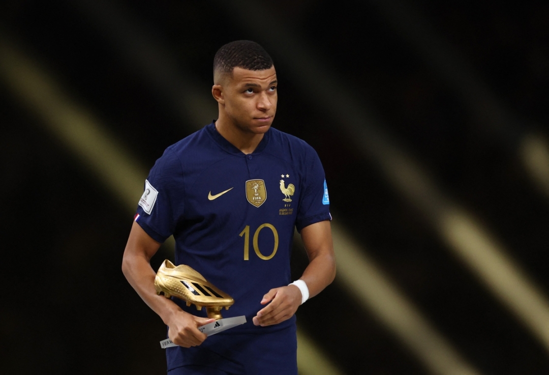 Mbappe ẵm danh hiệu “Vua phá lưới” World Cup 2022 (Ảnh: Reuters).