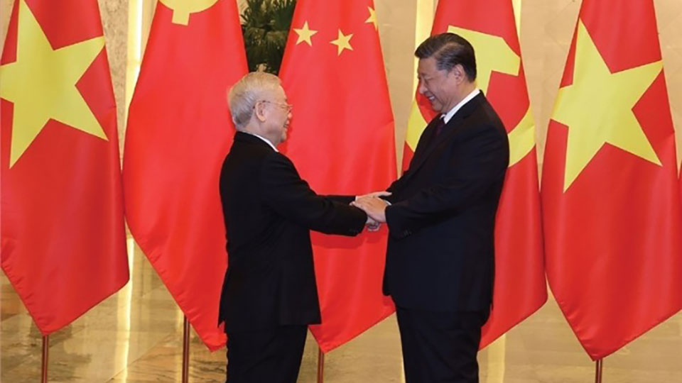 Tổng Bí thư Nguyễn Phú Trọng và Tổng Bí thư, Chủ tịch Trung Quốc Tập Cận Bình.