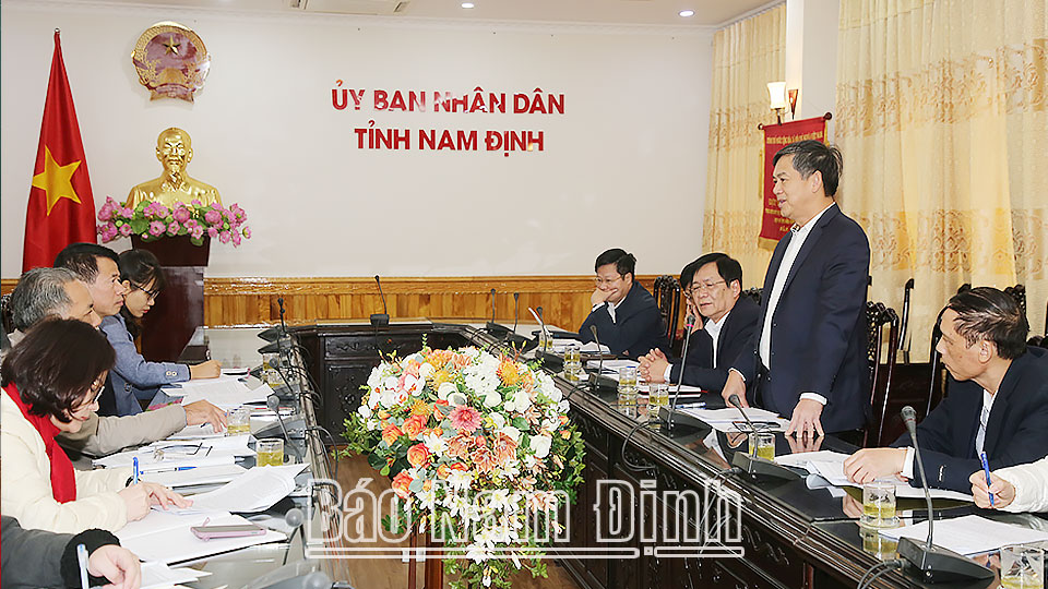 Đồng chí Phó Chủ tịch HĐND tỉnh Trần Lê Đoài phát biểu tại buổi giám sát.