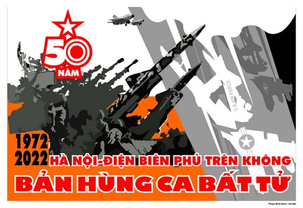 Phát hành tranh cổ động nhân kỷ niệm 50 năm chiến thắng “Hà Nội - Điện Biên Phủ trên không”