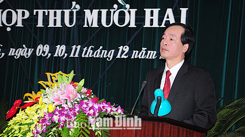 Phát biểu khai mạc kỳ họp của đồng chí Bí thư Tỉnh uỷ, Chủ tịch HĐND tỉnh Phạm Hồng Hà