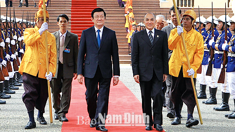 Chủ tịch nước Trương Tấn Sang thăm cấp Nhà nước Vương quốc Căm-pu-chia