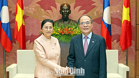 Chủ tịch Quốc hội Nguyễn Sinh Hùng tiếp Chủ tịch Hạ viện Xu-đăng, An-giê-ri; hội đàm với Chủ tịch Quốc hội Lào