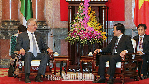 Chủ tịch nước Trương Tấn Sang tiếp lãnh đạo Quốc hội, Chính phủ các nước