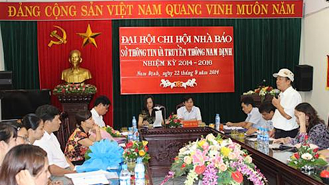 Thông tri về việc Đại hội Hội Nhà báo tỉnh Nam Định lần thứ VII, nhiệm kỳ 2015-2020