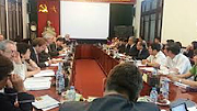 Đoàn đại biểu Nghị viện châu Âu về làm việc với cụm 32 Quỹ TYM Thị trấn Lâm