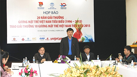 Ngày 21-3, công bố 10 gương mặt trẻ Việt Nam tiêu biểu năm 2015