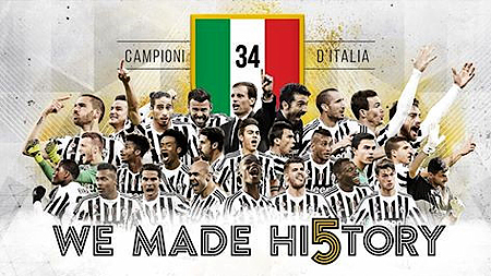 Juventus chính thức vô địch Serie A sớm ba vòng đấu