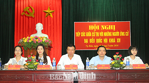 Ứng cử viên đại biểu Quốc hội khóa XIV tiếp xúc cử tri các huyện Vụ Bản, Giao Thủy