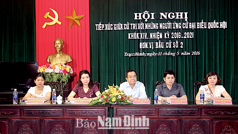 Ứng cử viên đại biểu Quốc hội khóa XIV tiếp xúc cử tri huyện Trực Ninh