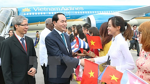 Chủ tịch nước Trần Đại Quang và Phu nhân thăm chính thức Cộng hòa Cu-ba