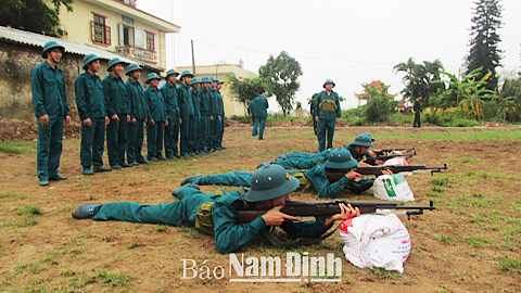 Nhiệm vụ quốc phòng, quân sự địa phương ở Mỹ Lộc