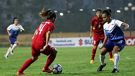 Vòng loại Asian Cup nữ 2018: Thắng đậm ĐT Singapore, ĐT bóng đá nữ Việt Nam vươn lên đầu bảng