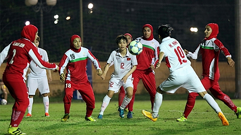 Đội tuyển bóng đá nữ Việt Nam thi đấu ấn tượng tại vòng loại Asian Cup 2018