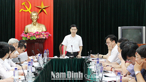 Đồng chí Chủ tịch Ủy ban nhân dân tỉnh làm việc với Thành phố Nam Định