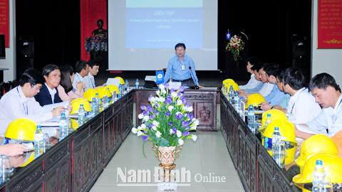 Cty Điện lực Nam Định tổ chức diễn tập phòng chống thiên tai và tìm kiếm cứu nạn