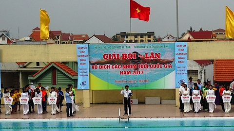 Khai mạc Giải bơi, lặn vô địch các nhóm tuổi toàn quốc năm 2017
