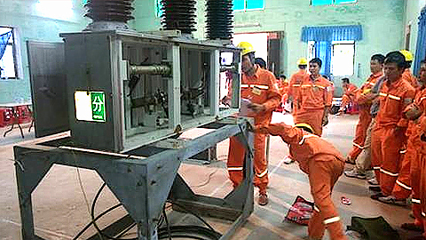 Tổ chức hội thi kíp thợ giỏi Cty Lưới điện cao thế miền Bắc tại Nam Định