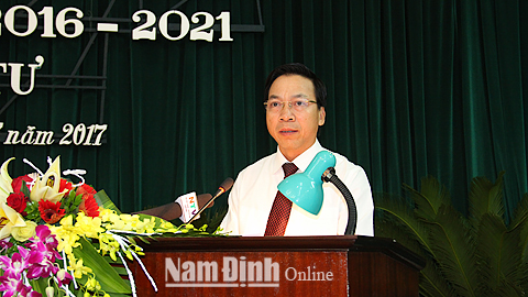 Phát biểu khai mạc kỳ họp của đồng chí Trần Văn Chung