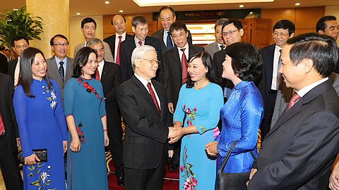Tổng Bí thư Nguyễn Phú Trọng gặp mặt Trưởng các cơ quan đại diện Việt Nam ở nước ngoài