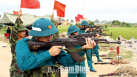 Phong trào thi đua Quyết thắng là động lực để lực lượng vũ trang Thành phố Nam Định hoàn thành tốt mọi nhiệm vụ được giao