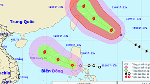Tin về cơn bão Talim và áp thấp nhiệt đới gần Biển Đông