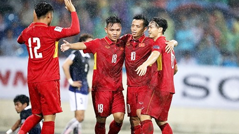 ĐT Việt Nam tăng 9 bậc trên bảng xếp hạng của FIFA tháng 10-2017