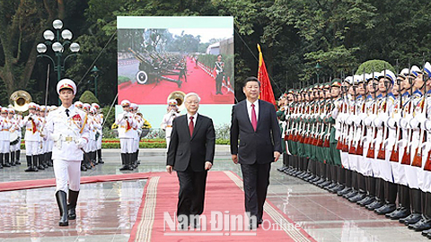 Tổng Bí thư Nguyễn Phú Trọng đón, hội đàm với Tổng Bí thư, Chủ tịch Trung Quốc Tập Cận Bình