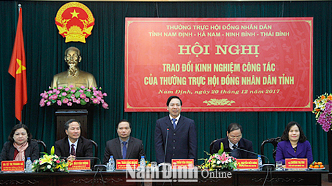 Trao đổi kinh nghiệm hoạt động của HĐND các tỉnh Nam Định,  Ninh Bình, Hà Nam, Thái Bình