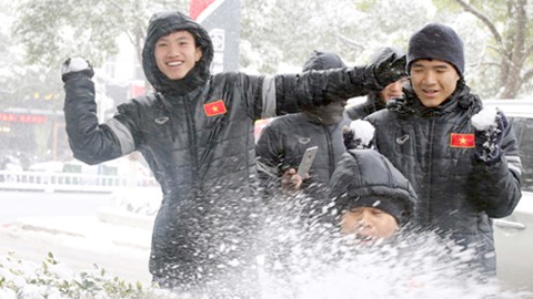 U23 Việt Nam đối diện với thời tiết giá lạnh ở Thường Châu - Trung Quốc