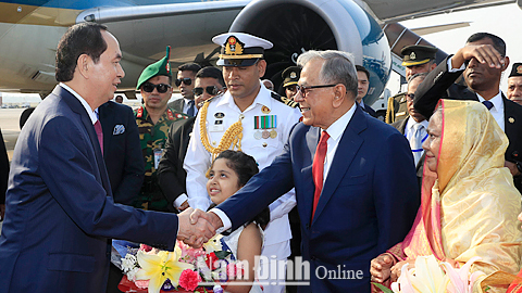 Chủ tịch nước Trần Đại Quang thăm cấp Nhà nước Cộng hoà Nhân dân Băng-la-đét
