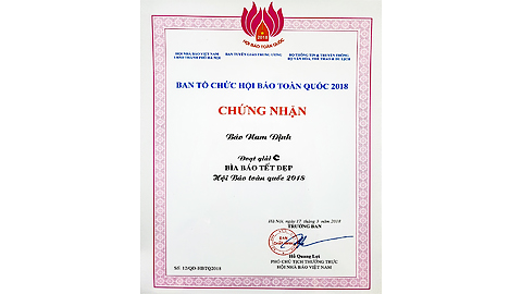Báo Nam Định đoạt Giải C Bìa báo Tết đẹp Hội Báo Xuân toàn quốc 2018