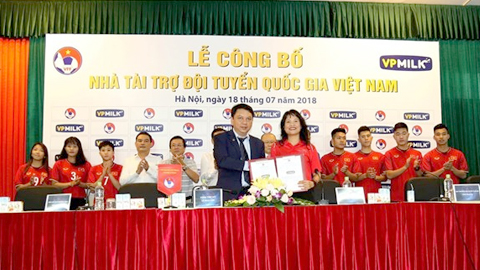 VPMilk tiếp tục đồng hành cùng Đội tuyển Quốc gia Việt Nam