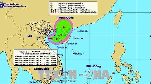 Áp thấp nhiệt đới khả năng mạnh thêm, cách bờ biển Nam Định, Thanh Hoá 140km