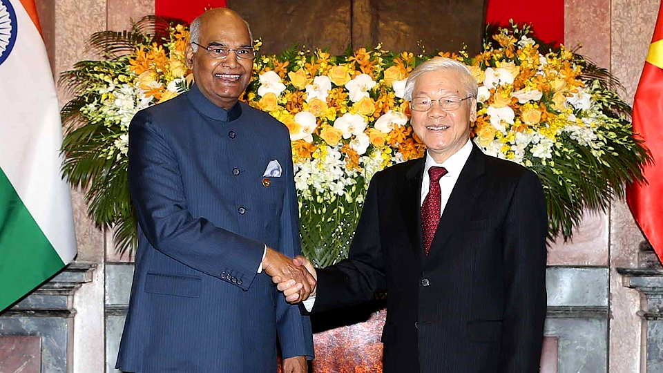 Lễ đón chính thức Tổng thống Ấn Độ thăm cấp Nhà nước tới Việt Nam
