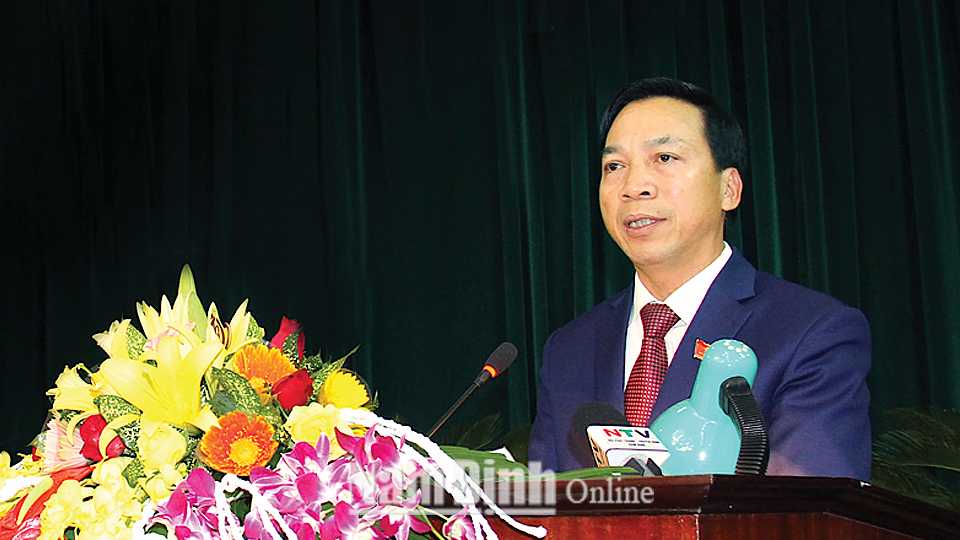 Phát biểu của đồng chí Chủ tịch HĐND tỉnh Trần Văn Chung khai mạc kỳ họp