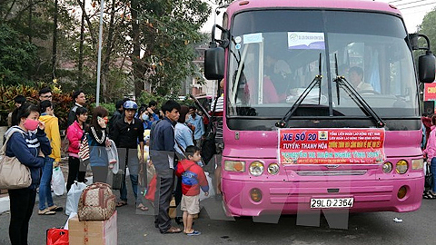 TP Hồ Chí Minh: Hơn 4.000 công nhân nhận vé xe về quê ăn Tết