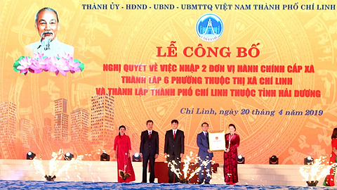 Hải Dương: Công bố Nghị quyết thành lập Thành phố Chí Linh