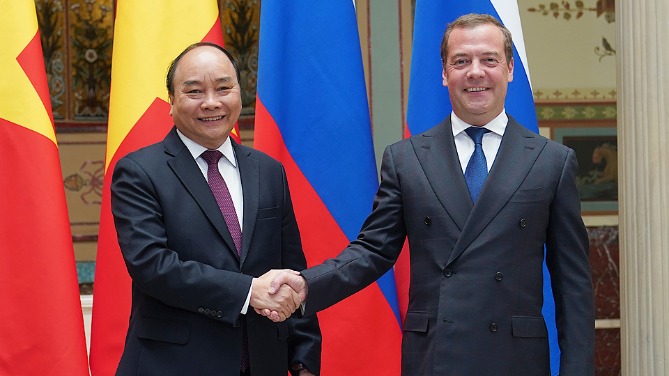 Thủ tướng Nguyễn Xuân Phúc hội đàm với Thủ tướng Liên bang Nga Đ.Mét-vê-đép