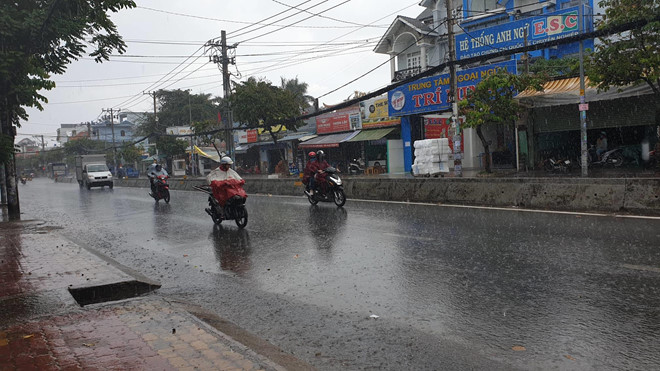 Tỉnh Nam Định có mưa dông từ ngày 10 đến ngày 12-9