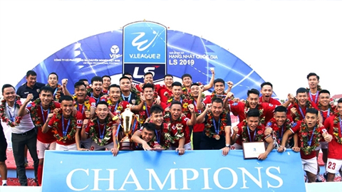 Ðội Hồng Lĩnh Hà Tĩnh vô địch Giải bóng đá hạng nhất quốc gia năm 2019
