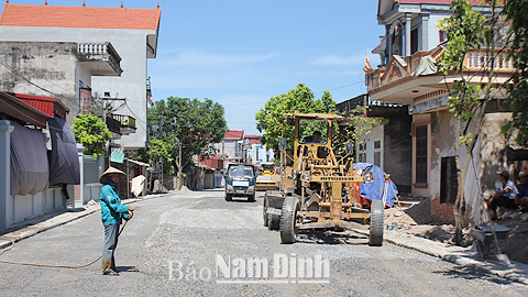 Nam Trực cải tạo, nâng cấp đường Nam Ninh Hải