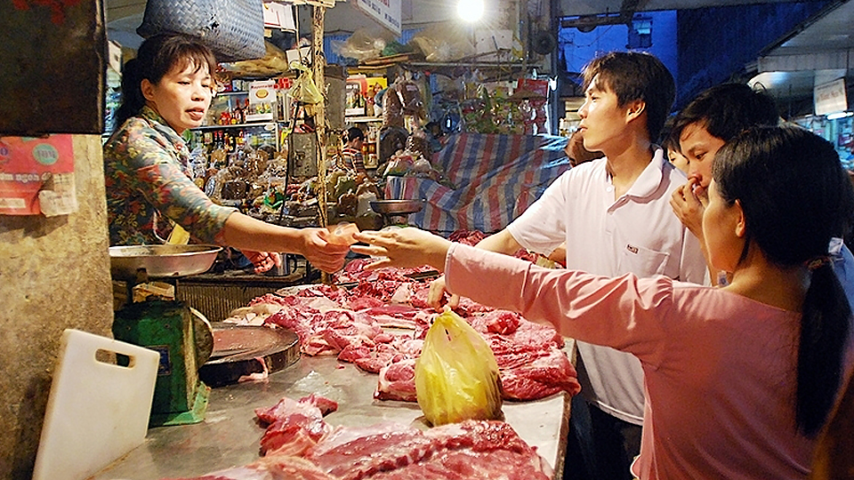 Hà Nội: Bảo đảm cung ứng đủ thịt lợn trong dịp Tết