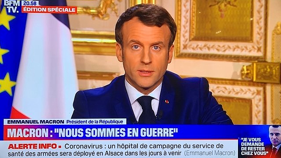 Tổng thống Pháp công bố lệnh hạn chế đi lại trên toàn quốc