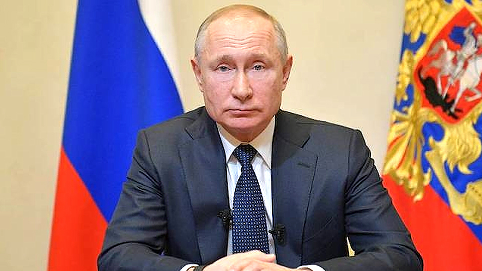 Tổng thống Nga V. Putin kêu gọi người dân đoàn kết chống dịch bệnh Covid-19