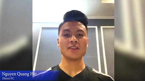 Cầu thủ Quang Hải chung tay cùng AFC đẩy lùi dịch Covid-19