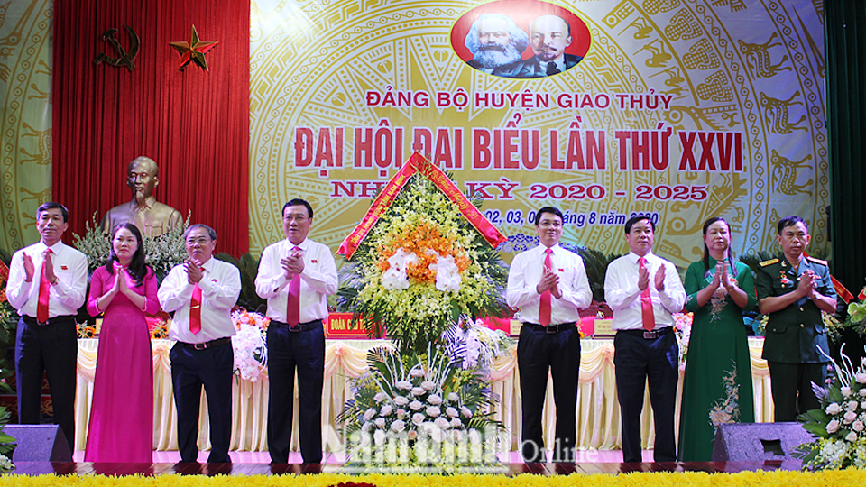 Đại hội đại biểu Đảng bộ huyện Giao Thủy lần thứ XXVI (nhiệm kỳ 2020-2025)