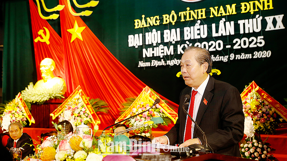 Bài phát biểu của đồng chí Trương Hòa Bình, Ủy viên Bộ Chính trị, Phó Thủ tướng Thường trực Chính phủ tại Đại hội